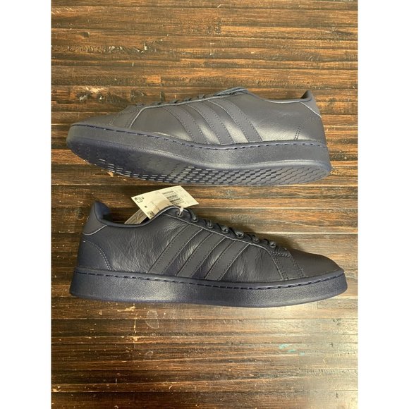 Adidas Grand Court Men Size US 8 Sneakers Suede Navy Blue EE7883 NEW IN BOX - Picture 3 of 7